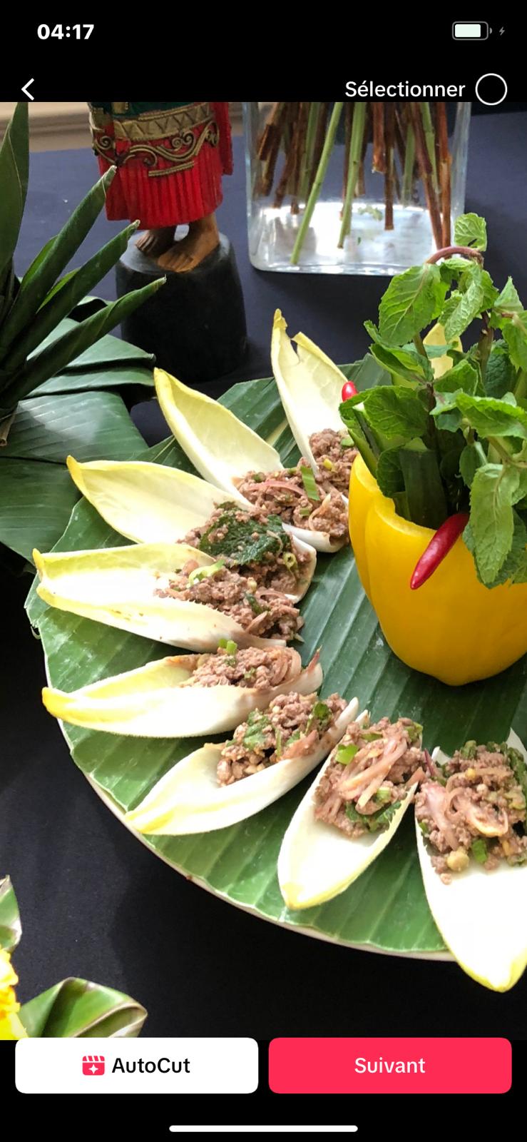 Endives farcies à la viande épicée