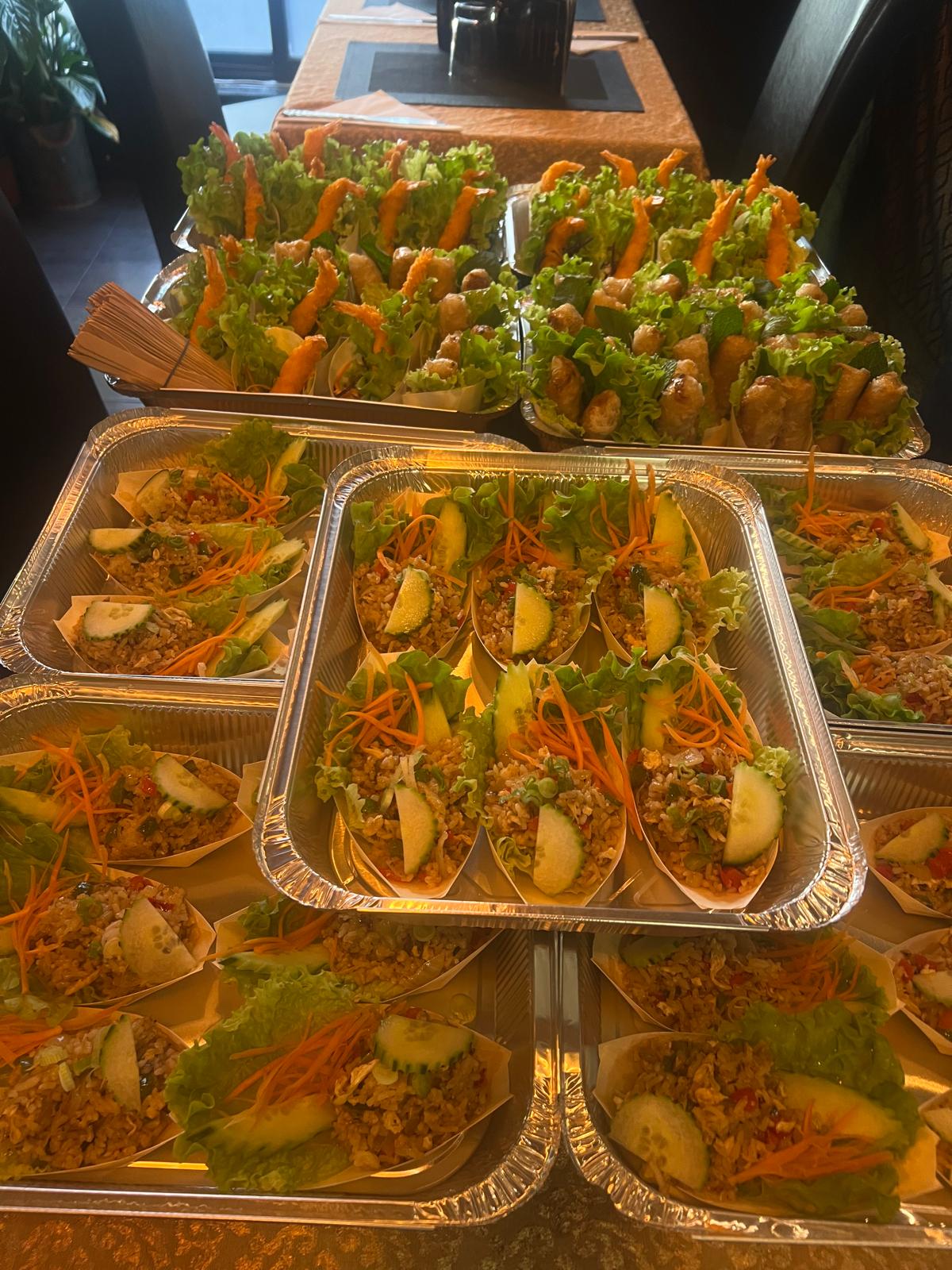 Buffet traiteur complet dressé